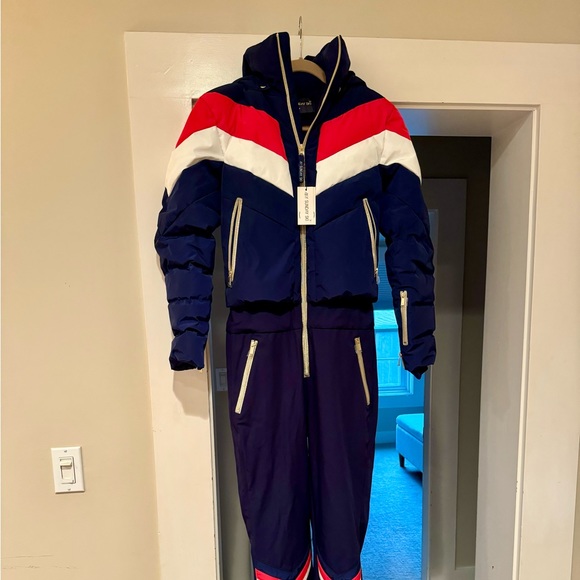 NWT Sunday Ski Chevron Ski Suit Navy - Picture 4 of 13